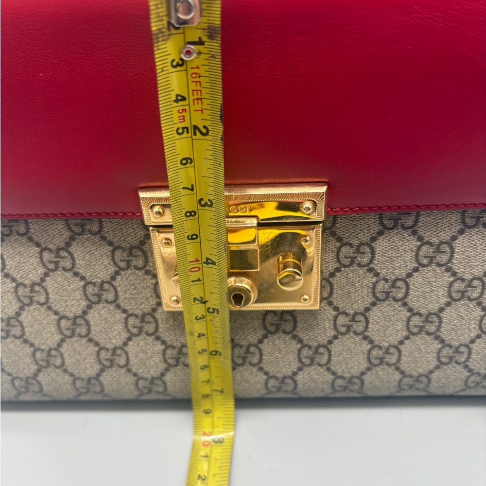 Gucci Padlock GG Supreme Red Top Handle Bag - Picture 11 of 11